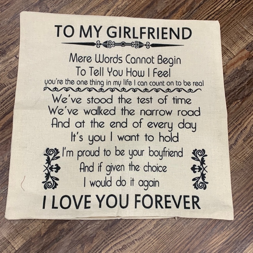 Girlfriend cushion cover